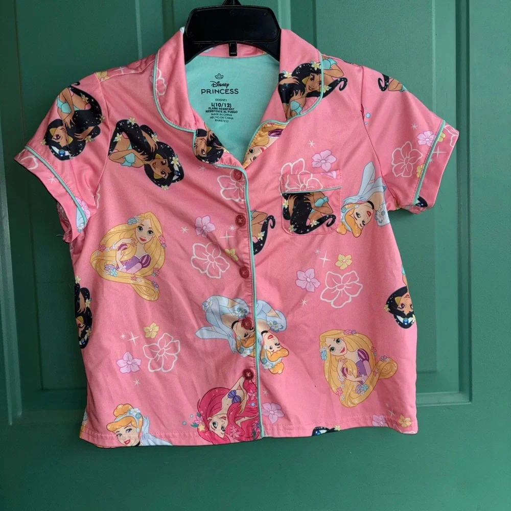 Disney large 10/12 princess Pink Character Pajama Set
